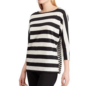 NWT Chaps Striped Dolman Top Size M